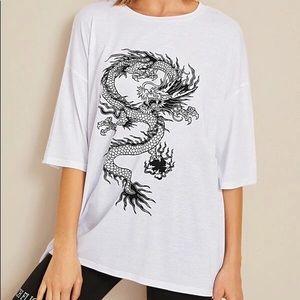 ROMWE OVERSIZED DRAGON T-SHIRT